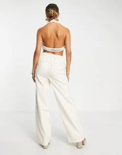 Pretty Lavish Cut Out Jumpsuit In White For Women -Pretty Lavi Clothing Shop 202299116 3