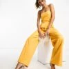 Pretty Lavish Bandeau Jumpsuit With Pockets In Orange For Women -Pretty Lavi Clothing Shop 204362475 1 orange