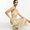Pretty Lavish Bandeau Ruched Midaxi Dress In Mixed Floral For Women -Pretty Lavi Clothing Shop 204498057 1 mixedfloral