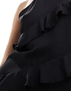 Pretty Lavish Katy Ruffle Midaxi Dress In Black For Women -Pretty Lavi Clothing Shop 205357146 4