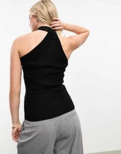 Pretty Lavish Cut-out Knit Top In Black For Women -Pretty Lavi Clothing Shop 205357416 4