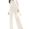 Pretty Lavish Tailored Jumpsuit In Cream For Women -Pretty Lavi Clothing Shop 205508388 1 cream