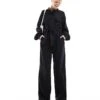 Pretty Lavish Balloon Sleeve Utility Jumpsuit In Black For Women -Pretty Lavi Clothing Shop 205508440 1 black