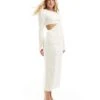 Pretty Lavish Cut-out Midaxi Dress In Cream For Women -Pretty Lavi Clothing Shop 205508551 1 cream