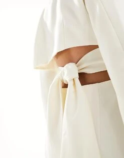 Pretty Lavish Cut-out Blazer Mini Dress In Cream For Women -Pretty Lavi Clothing Shop 205508866 3