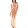 Pretty Lavish Bridesmaid Keisha Cowl Neck Satin Maxi Dress In Cinnamon For Women -Pretty Lavi Clothing Shop 205755839 1 cinnamon