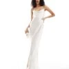 Pretty Lavish Bridal Keisha Cowl Neck Satin Maxi Dress In Ivory For Women -Pretty Lavi Clothing Shop 205756073 1 ivory