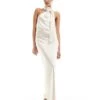 Pretty Lavish Hen Backless Satin Scarf Maxi Dress In Ivory For Women -Pretty Lavi Clothing Shop 205847647 1 ivory