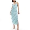 Pretty Lavish Ruffle Midaxi Dress In Seaspray Blue For Women -Pretty Lavi Clothing Shop 205872421 1 seasprayblue