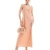 Pretty Lavish Textured Maxi Dress In Terracotta For Women -Pretty Lavi Clothing Shop 205872465 1 terracotta