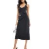 Pretty Lavish Satin Slip Midi Dress In Black For Women -Pretty Lavi Clothing Shop 205899710 1 black