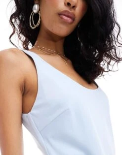 Pretty Lavish Satin Maxi Dress In Blue For Women -Pretty Lavi Clothing Shop 205915174 4