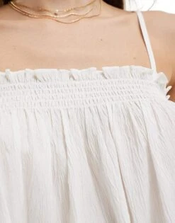 Pretty Lavish Strappy Oversized Midaxi Dress In Cream For Women -Pretty Lavi Clothing Shop 205915625 3