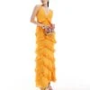 Pretty Lavish Exclusive To ASOS Piper Ruffle Maxi Dress In Tangerine For Women -Pretty Lavi Clothing Shop 206009449 1 tangerine