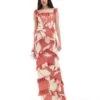 Pretty Lavish Exclusive To ASOS Cecile Ruffle Maxi Dress In Terracotta Floral For Women