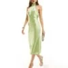 Pretty Lavish Exclusive To ASOS Raleigh Cowl Back Satin Midaxi Dress In Pistachio For Women -Pretty Lavi Clothing Shop 206009473 1 pistachio