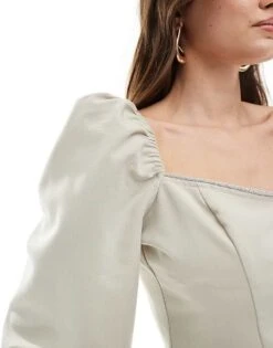 Pretty Lavish Embellished Corset Top In Stone For Women -Pretty Lavi Clothing Shop 206267311 4