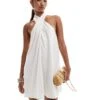 Pretty Lavish Cross Over Mini Shift Dress In White For Women -Pretty Lavi Clothing Shop 206341649 1 white