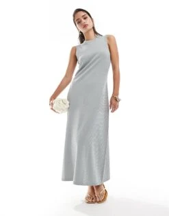 Pretty Lavish Shift Knit Midaxi Dress In Grey Blue For Women -Pretty Lavi Clothing Shop 206341871 1 greyblue 1