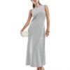 Pretty Lavish Shift Knit Midaxi Dress In Grey Blue For Women -Pretty Lavi Clothing Shop 206341871 1 greyblue