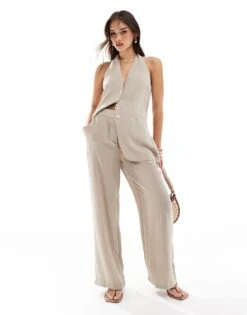 Pretty Lavish Tailored Trouser Co-ord In Taupe For Women -Pretty Lavi Clothing Shop 206341975 1 taupe 1