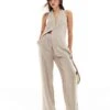 Pretty Lavish Tailored Trouser Co-ord In Taupe For Women -Pretty Lavi Clothing Shop 206341975 1 taupe