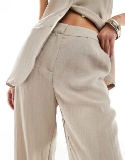 Pretty Lavish Tailored Trouser Co-ord In Taupe For Women -Pretty Lavi Clothing Shop 206341975 3