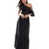 Pretty Lavish One Shoulder Ruffle Crop Top And Skirt Co-ord In Black -Pretty Lavi Clothing Shop 206342037 4