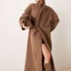 Pretty Lavish Oversized Tailored Coat In Taupe For Women -Pretty Lavi Clothing Shop 206744648 1 taupe