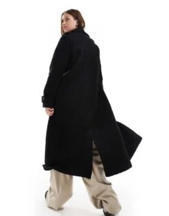 Pretty Lavish Boxy Felted Coat In Black Marl For Women -Pretty Lavi Clothing Shop 206744691 3