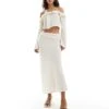 Pretty Lavish Textured Crop Top And Midaxi Skirt Co-ord In Cream -Pretty Lavi Clothing Shop 206868208 group 1