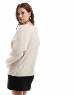 Pretty Lavish Knit Cardigan In Light Beige For Women -Pretty Lavi Clothing Shop 206918141 4