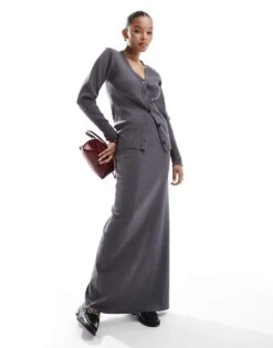 Pretty Lavish Rib Knit Co-ord In Charcoal 9 Pretty Lavish Rib Knit Co-ord In Charcoal -Pretty Lavi Clothing Shop 206918286 1 charcoal 1