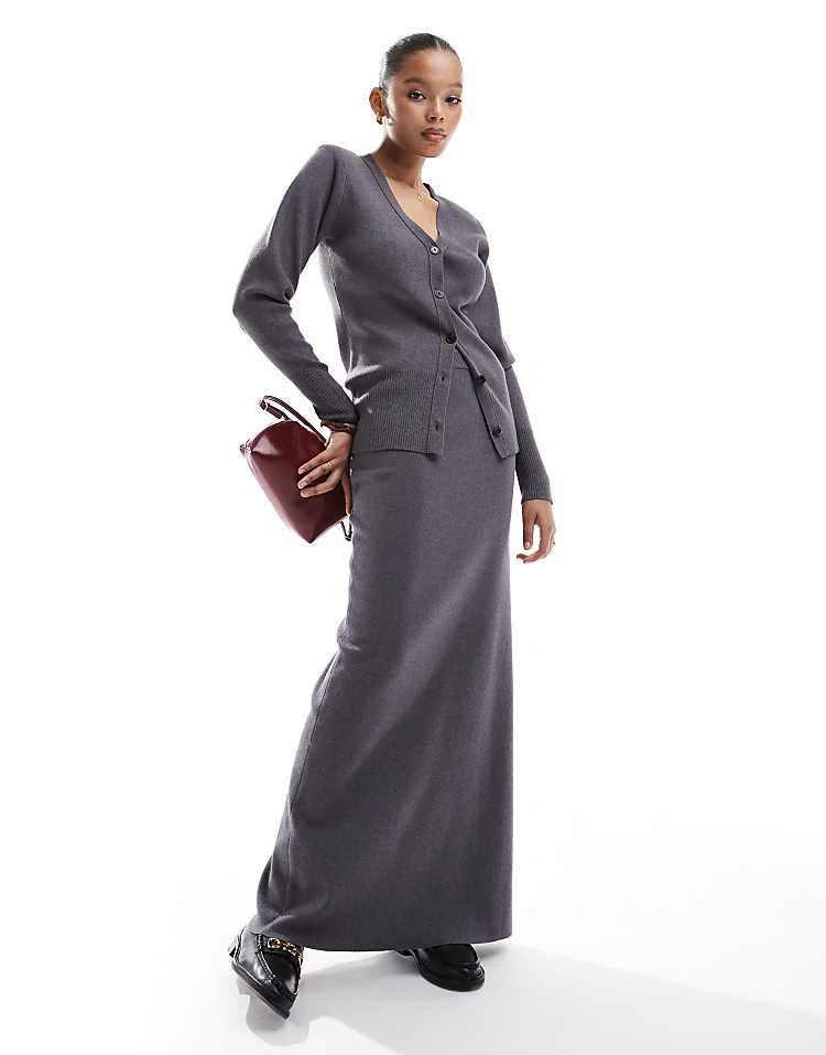 Pretty Lavish Rib Knit Co-ord In Charcoal 6 Pretty Lavish Rib Knit Co-ord In Charcoal - Image 4