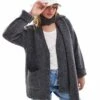 Pretty Lavish Scarf Cardigan In Charcoal Grey For Women -Pretty Lavi Clothing Shop 206962244 1 charcoalgrey
