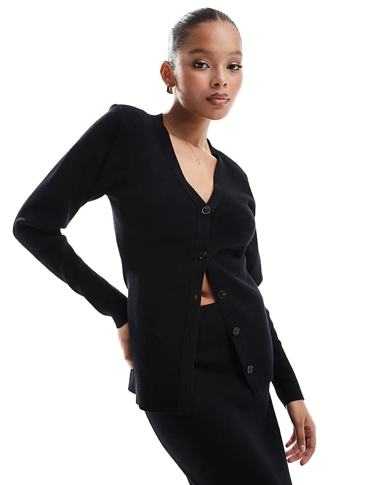 Pretty Lavish Rib Knit Co-ord In Black 4 Pretty Lavish Rib Knit Co-ord In Black - Image 2