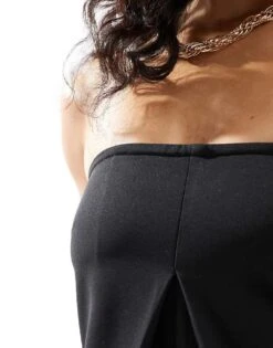 Pretty Lavish Bandeau Wide Leg Jumpsuit In Black For Women -Pretty Lavi Clothing Shop 206966672 3