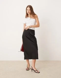 Pretty Lavish Breye Maxi Skirt In Black For Women
