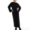 Pretty Lavish Cable Knit Midaxi Dress In Black For Women -Pretty Lavi Clothing Shop 206966769 1 black