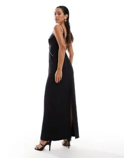 Pretty Lavish Embellished Maxi Dress In Black For Women -Pretty Lavi Clothing Shop 206966871 3
