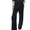 Pretty Lavish Slouchy Tailored Trouser Co-ord In Navy Pinstripe For Women -Pretty Lavi Clothing Shop 206967230 1 navypinstripe