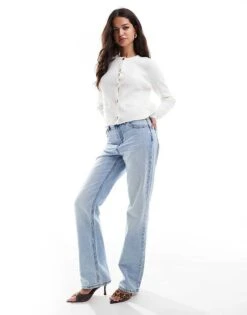 Pretty Lavish Knitted Button Detail Cardigan In Cream For Women -Pretty Lavi Clothing Shop 207187155 4