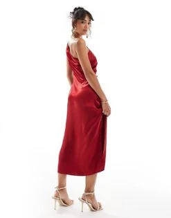 Pretty Lavish Amelia Ruched Midaxi Dress In Red For Women -Pretty Lavi Clothing Shop 207187156 4