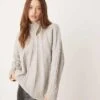 Pretty Lavish Chunky Cable Knit Jumper In Light Grey For Women -Pretty Lavi Clothing Shop 207187170 1 lightgrey