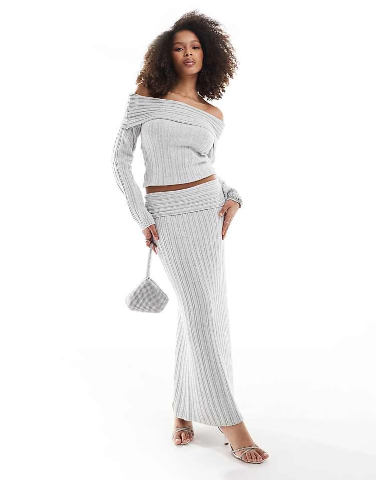 Pretty Lavish Cosy Knit Co-ord In Grey 3 Pretty Lavish Cosy Knit Co-ord In Grey