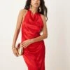 Pretty Lavish Tie Bow Ruched Maxi Dress In Red For Women -Pretty Lavi Clothing Shop 207187215 1 red