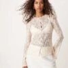 Pretty Lavish Sequin Lace Cardigan In Oyster For Women -Pretty Lavi Clothing Shop 207187243 1 oyster