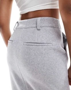 Pretty Lavish Tailored Maxi Skirt In Grey For Women -Pretty Lavi Clothing Shop 207187267 5