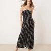 Pretty Lavish Striped Bandeau Midaxi Dress In Black And White For Women Black/white -Pretty Lavi Clothing Shop 207301701 1 blackwhite