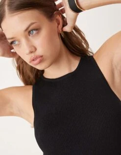 Pretty Lavish Billie Knitted Midi Dress In Black For Women -Pretty Lavi Clothing Shop 207301715 2